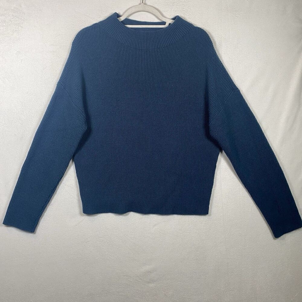 Ann Taylor Rib Knit Mock Neck Sweater – Size L